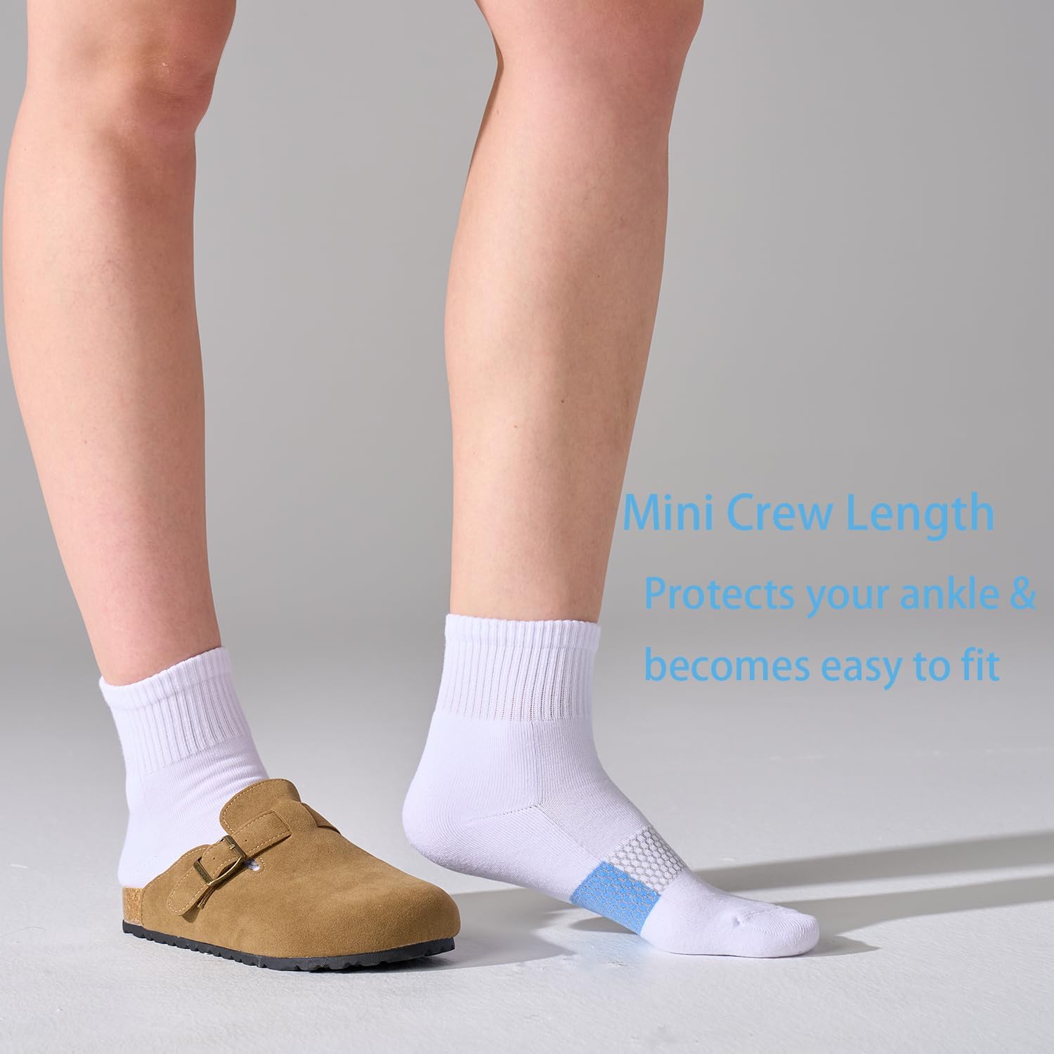 Women's Ankle Socks Cotton Athletic Quarter Socks Cushioned For Women 6 Pairs