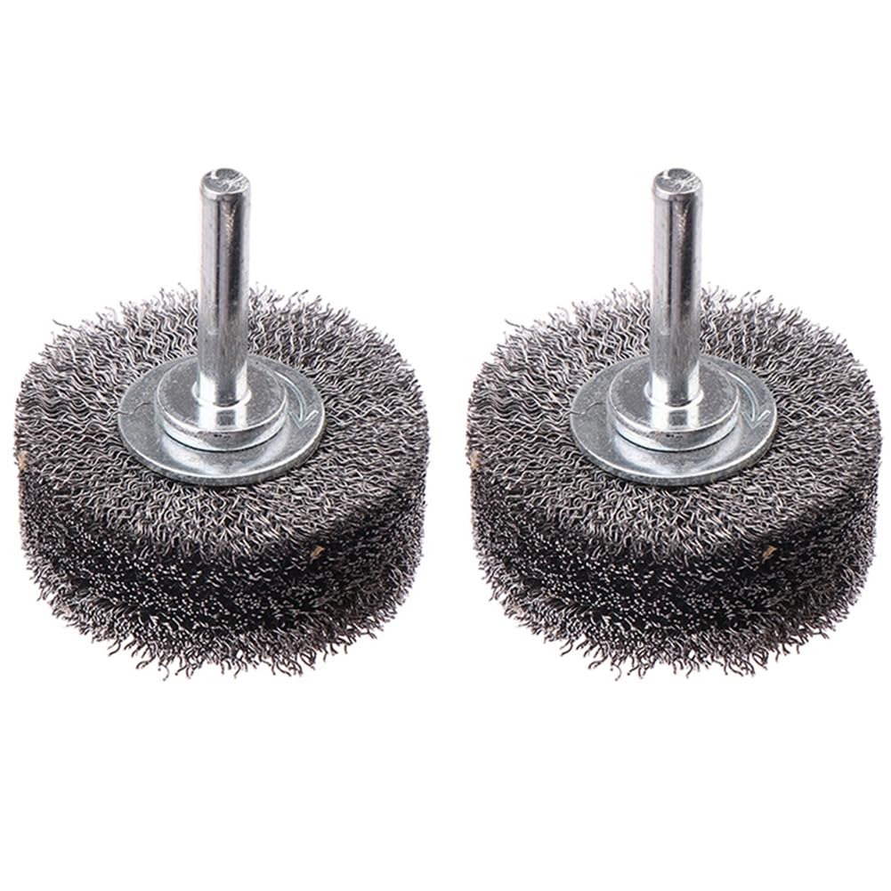 Aundhegrtt As Shown Rotary Polishing Tool 2" 50Mm Stainless Steel Wire Brush Wheel For Metal For Rust Removal, Edge Grinding, Deburring