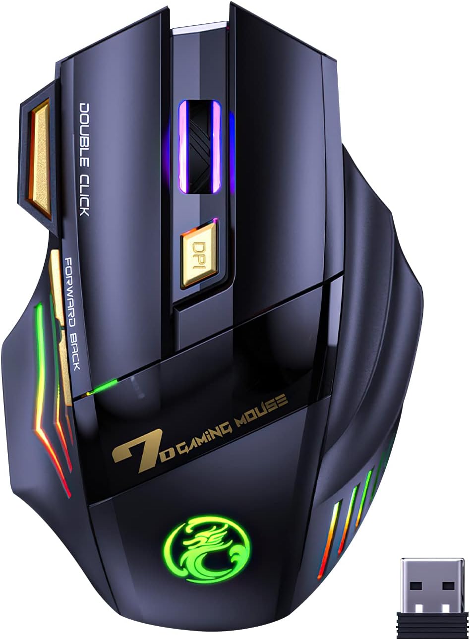 ماوس بلوتوث لاسلكي، وضع مزدوج مي ون RGB (بلوتوث 5.1 + USB) 2.4GHz قابل ...