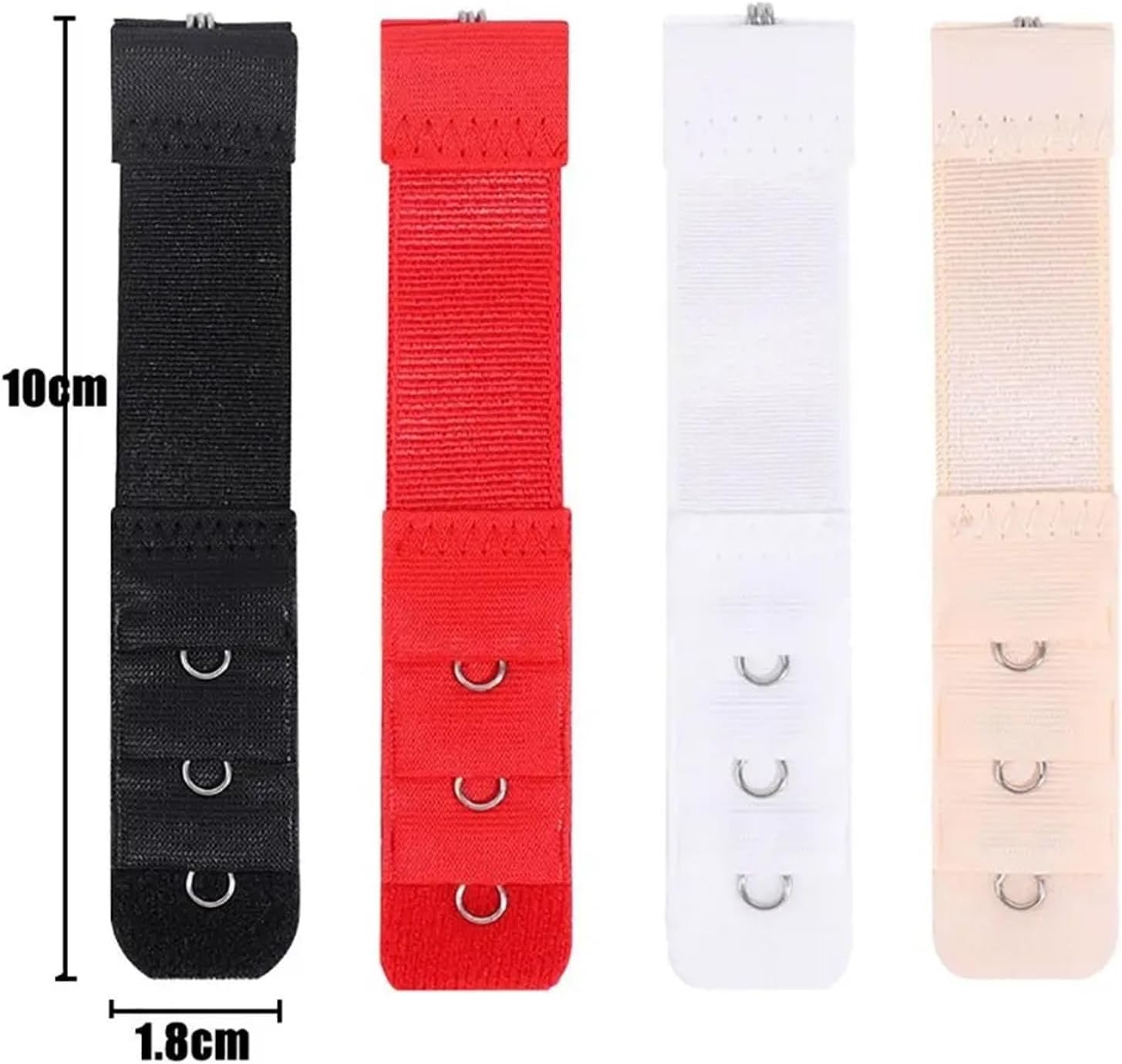 Bra Extenders 40Pcs Belt Buckle Extension Buckles Underwear Accessories Adjustable Strap Hook Clip Expander(White)