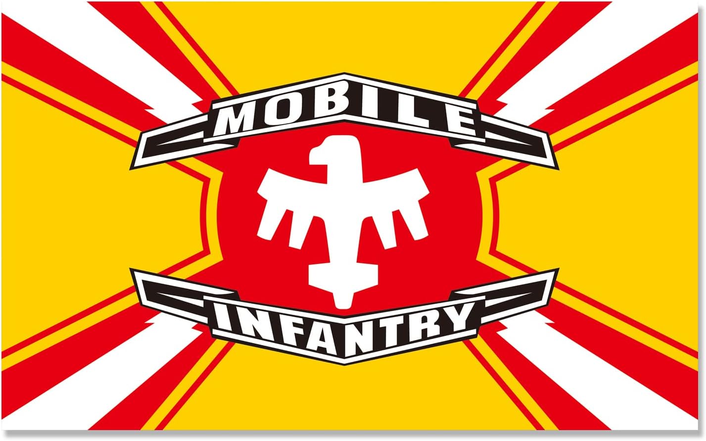Mobile Infantry and Federation Flag Banner 3 ft x 5 ft Polyester with 2 Brass Grommets Vivid Color HD Printing Indoor Outdoor Room Man Cave Decoration