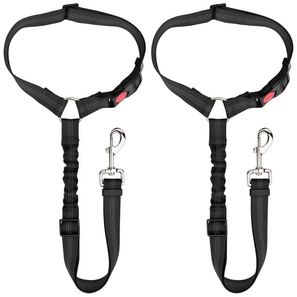 ocpcrn Dog Seat Belt for Mitsubishi Eclipse Cross, 2 Adjustable Pet Car Leash,Flexible and Durable,Secures to Car Headrest