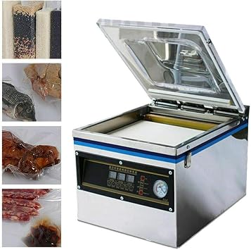 Vacuum Food Sealer Machine, 800W 110V Commercial Chamber Vacuum Packaging Sealing Machine Digital Food Packer Sealer for Wet and Dry Food, Meat, Fruit