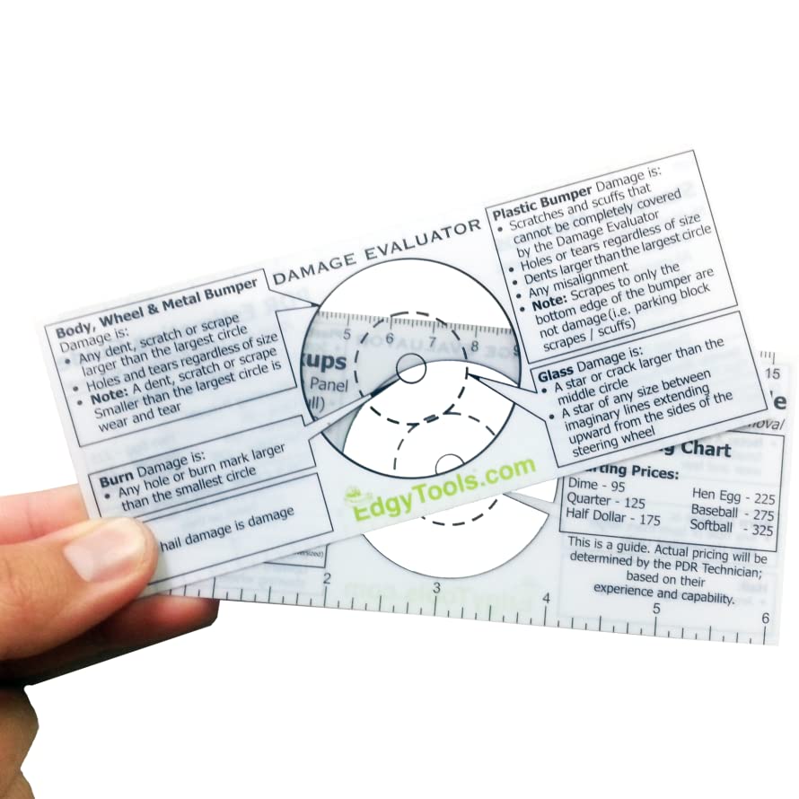 EdgyTools Car Dent Repair Pricing Guide Damage Evaluator | Helps Estimate Return Charges to Rental Car Company, Lease Turnback