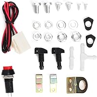 Vista 9 de Depósito universal para lavaparabrisas, bomba de líquido universal para limpiaparabrisas de automóvil, kit de botella de depósito de líquido