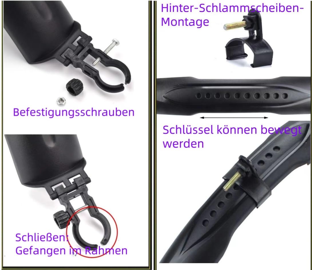 fahrrad schutzblech mit kabelführung ZNZNANG Set, für 26-Zoll Zähigkeit vorne und hinten verlängertes Schutzblech Sport & Freizeit Bachtenkirch Jugendfahrrad 24 Zoll motorcycle racing gloves Stil:1 Stück Ablage