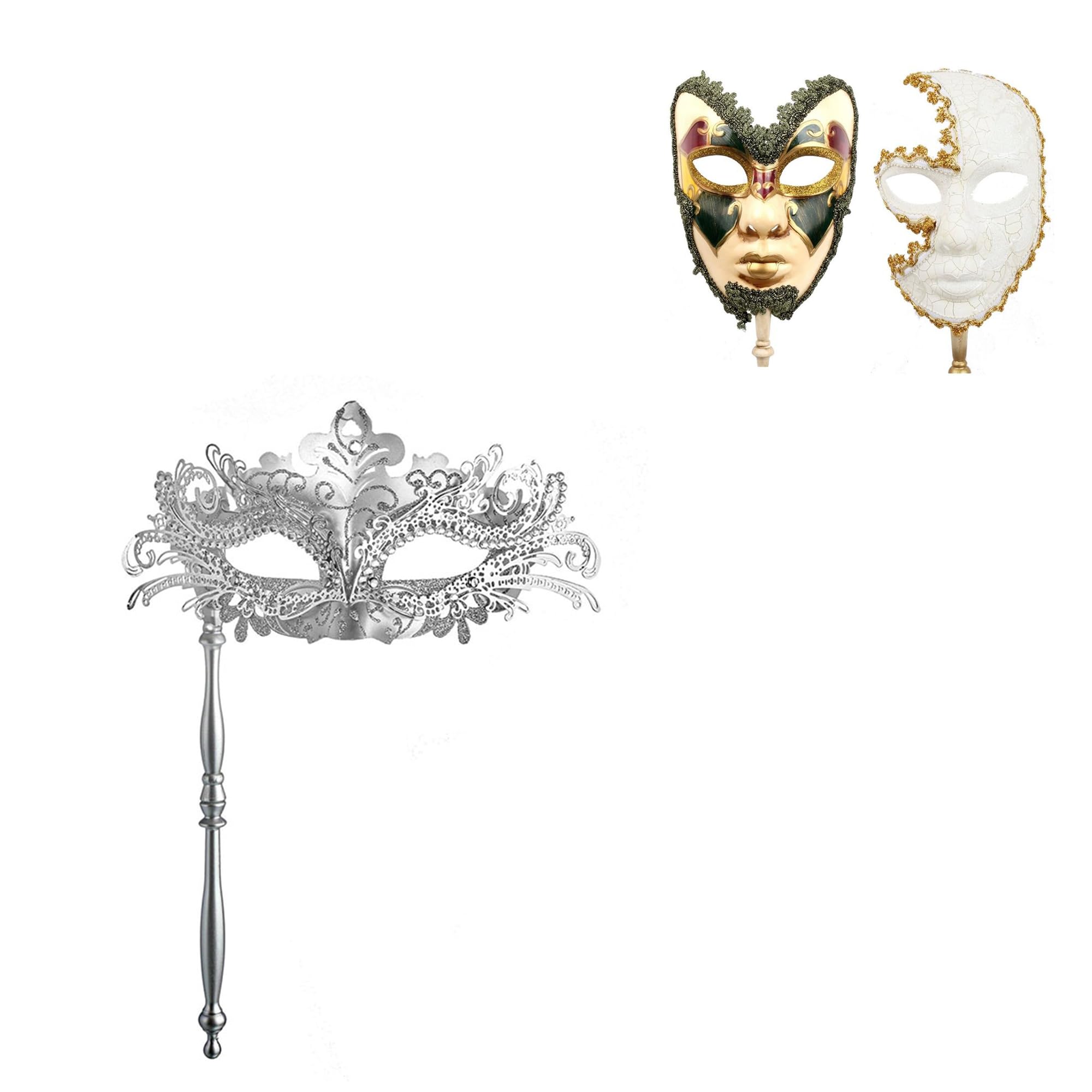 YU FENG Venetian Masquerade Mask Set Costume Mas