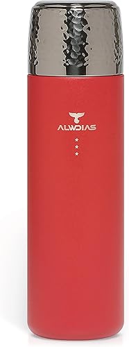 Thrista - Frasco de acero inoxidable 316 aislado al vacío para bebidas calientes y frías, botella a prueba de fugas con infusor de titanio, diseño