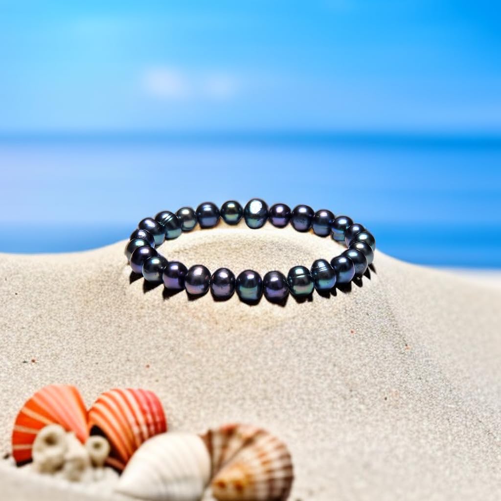 Cultured Freshwater Pearl Stretch Bracelets For Women Multicolored Strand Bracelet Jewelry Gift - Image 4