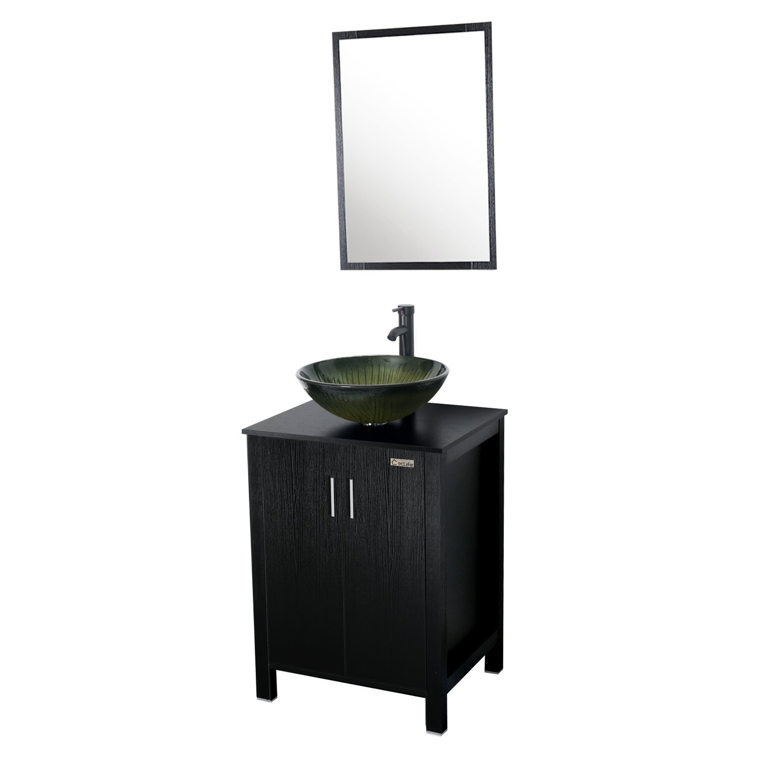 Buy eclife 24 inch Big Storage Bathroom Vanity Combo Modern MDF