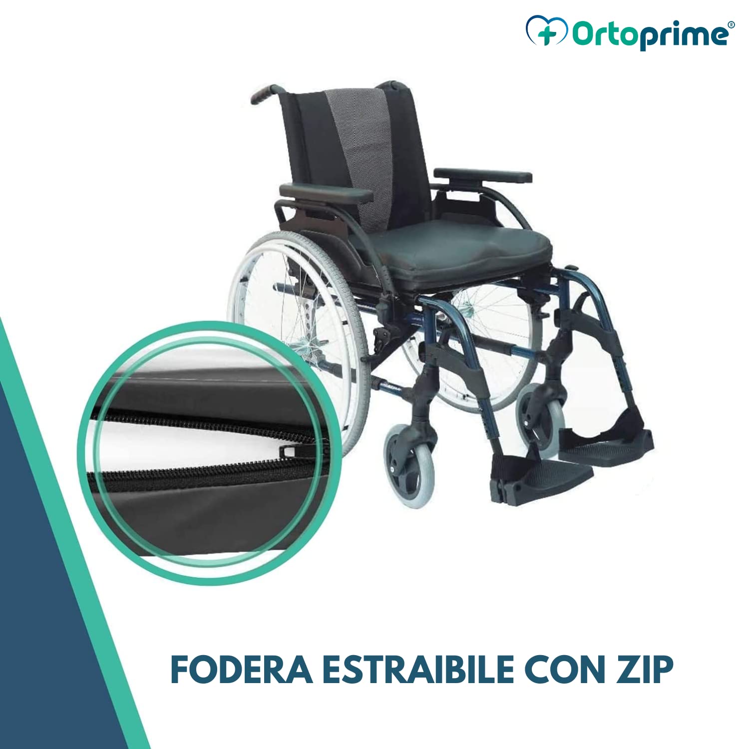 OrtoPrime Cuscino Antidecubito per Sedia a Rotelle - Cuscino Seduta Ortopedico Viscoelastico - Cuscino Memory Decubito - Cuscino Carrozzina per Anziani - Cuscino Memory Foam Sedia a Rotelle Ufficio
