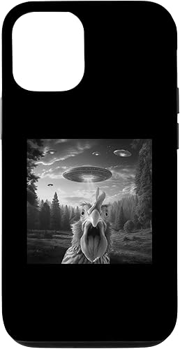 Miniatura 4 de Funda divertida de pollo para iPhone 11 Pro Alien UFO Selfie Chicken Spaceship Weirdcore