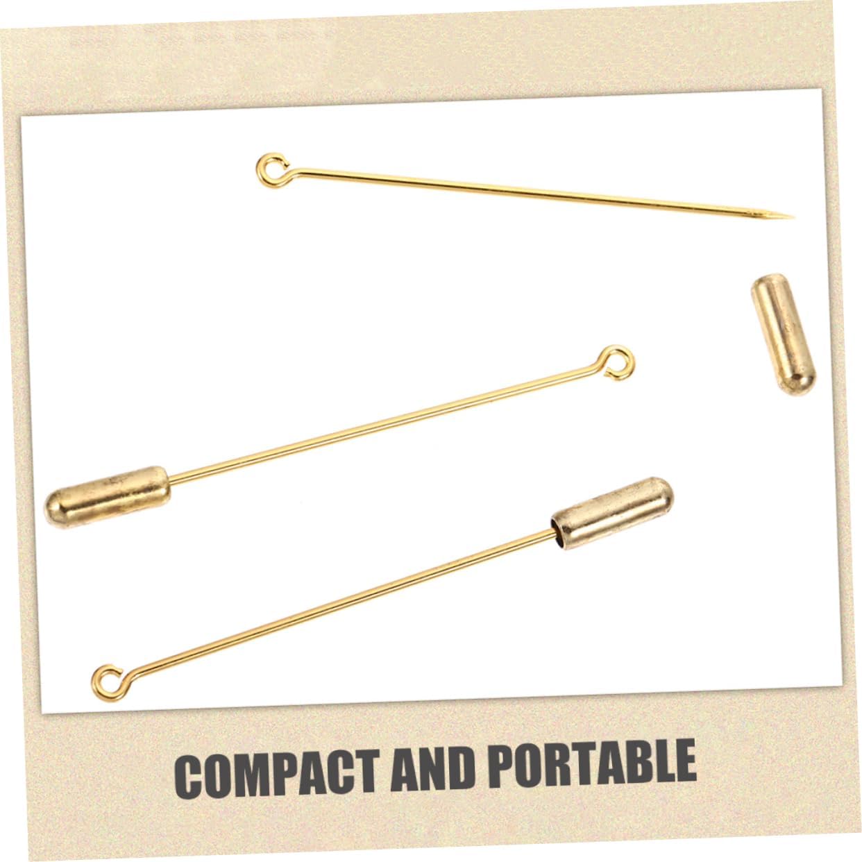 Gadpiparty 30PCS Copper Long Needle Pins for DIY Jewelry Making Durable Brooch Findings for Crafting Lapel Flowers Corsages and Vintage Accessories