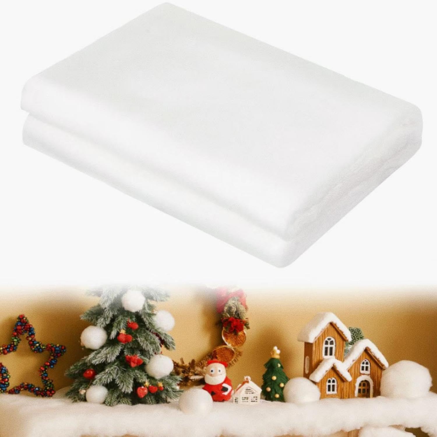 HunnmingRe Quilt Batting by The Roll Batting for Sewing Pillow Stuffing Thick Fluffy Cotton Blanket for Craft and Arts(58 Inch X 1.5 Ft)