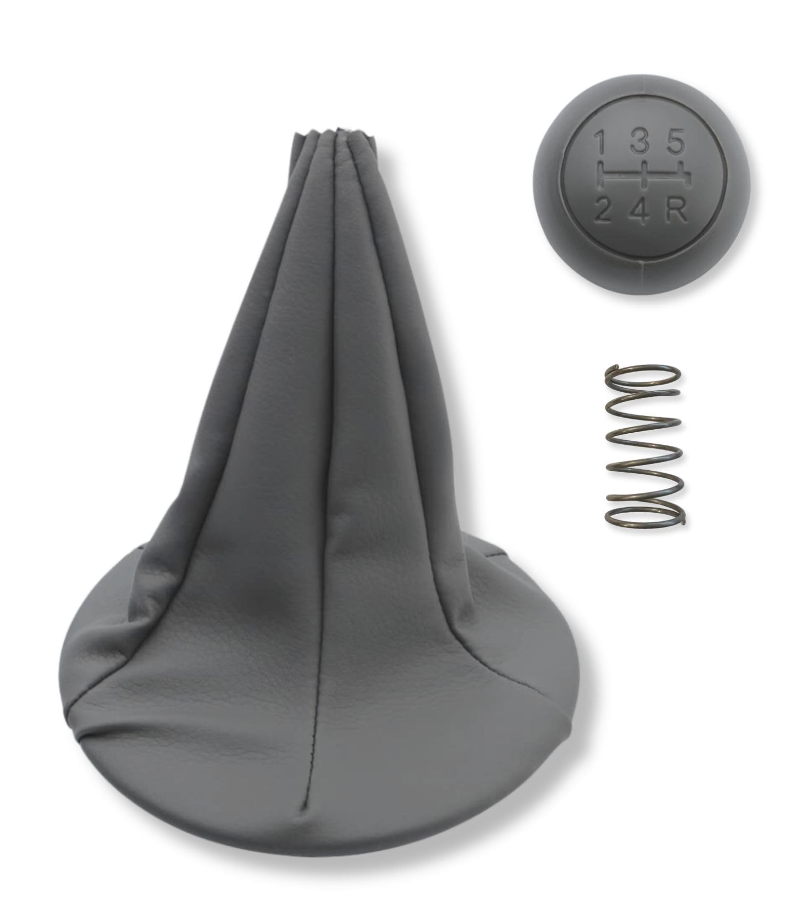 1neiSmartech5 Speed Gear Knob Kit with Spring, Helmet and Ferrule Compatible with Fiat Panda 169 2° Series (2003-2012), Fiat 500/500C 2° Series (2007-2013)