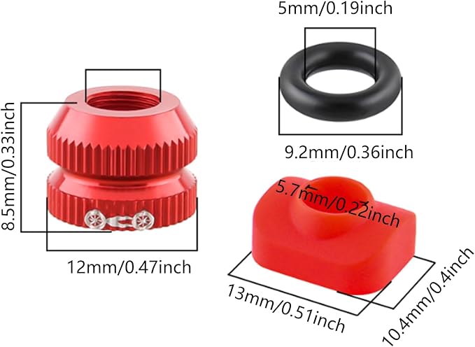 Tapa de válvula para bicicleta de aleación de aluminio dorada miniatura 5