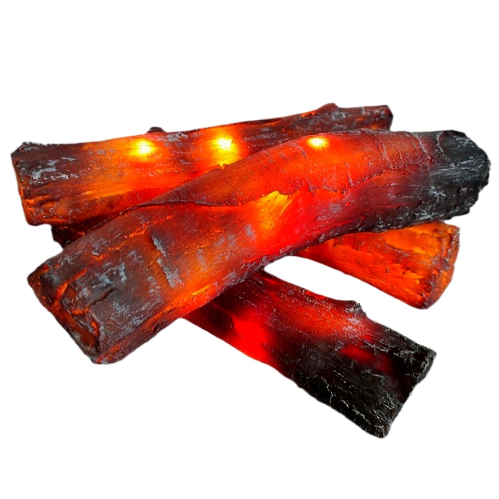 Flameless Electric Fireplace Logs with Realistic LED Artificial Fire Flames, Plug-in Indoor Fake Fireplace Home Decor Fireplace Lights for Christmas, Weddings, Bars, Stores (32.8CM)