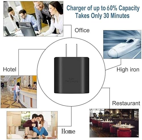 Miniatura 7 de Super Fast Charger, 45W USB-C Super Fast Charging Wall Charger - PD GaN Power PPS Charger for Samsung Galaxy S25 S24 S23 S22 Ultra Plus S20 Note10