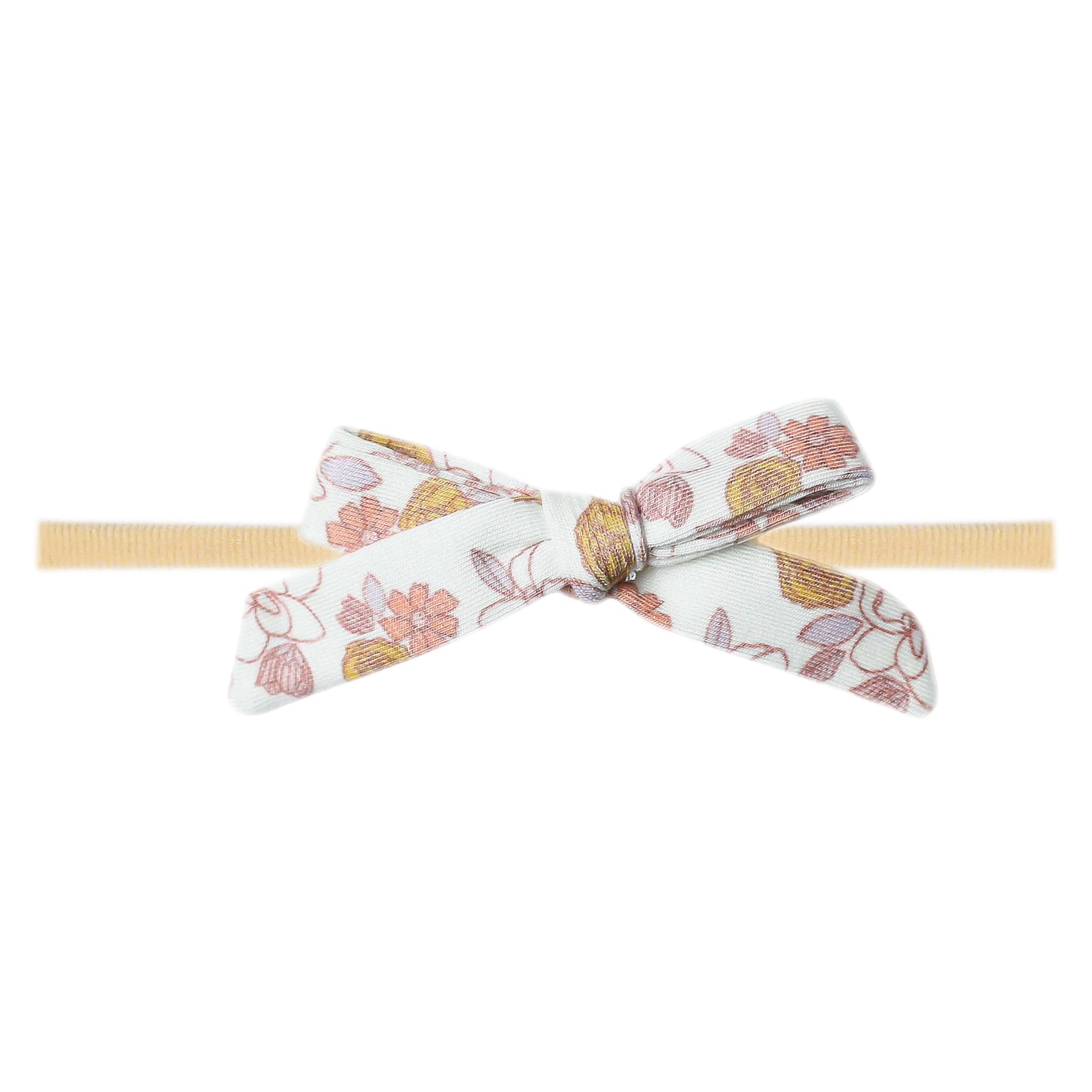 Copper Pearl Ribbon Baby Bow Ferra
