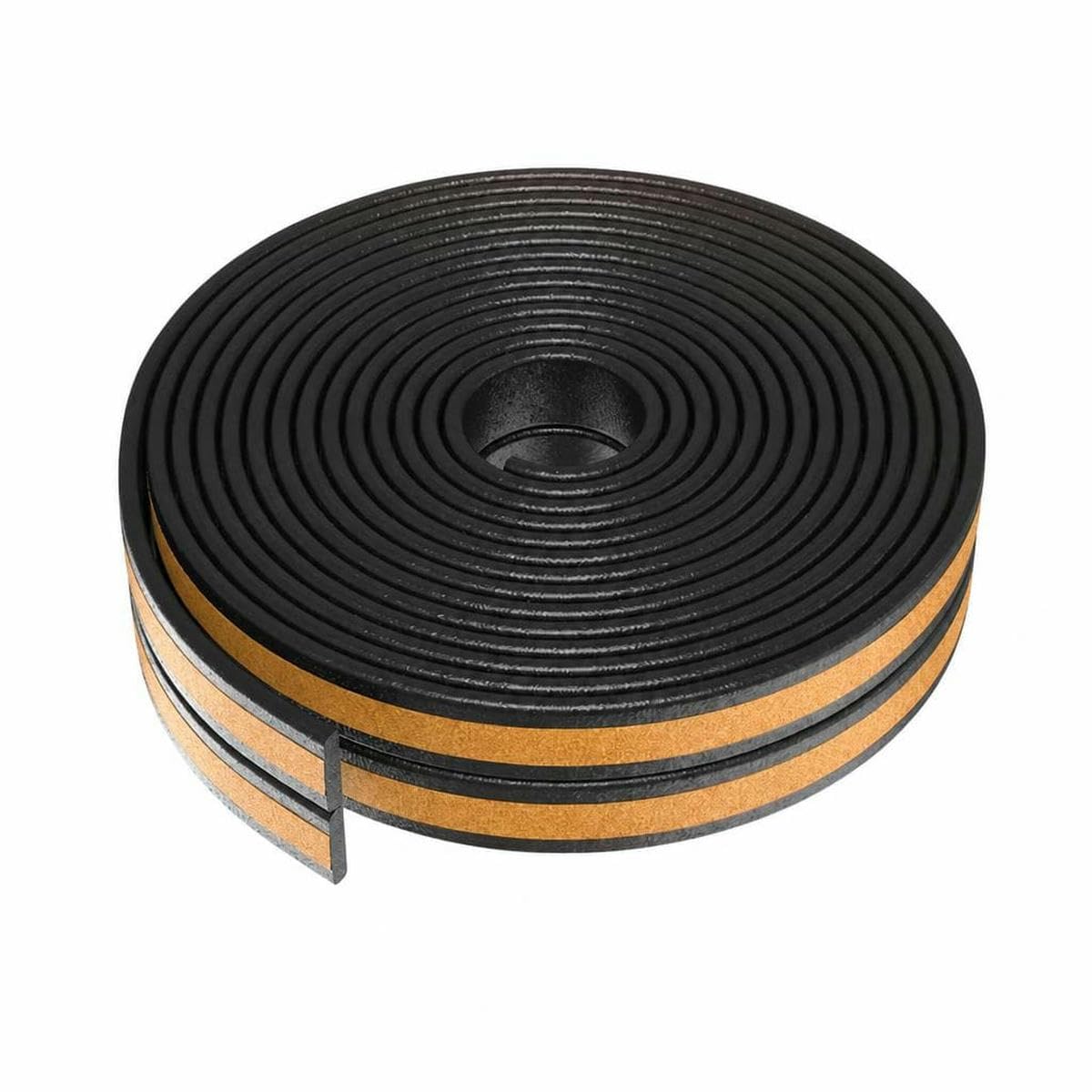 5m/10m Door Seal Strip Self-Adhesive Draft Stopper Tape Window Weather Stripping Insulation Noise Rubber Sealing Strip-I black-5M (16.4ft)