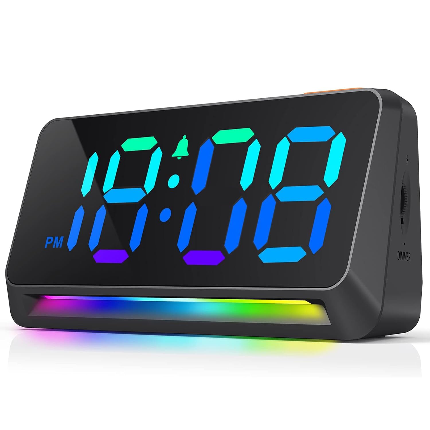 LED Digital Clock for Bedroom, Super Loud Alarm Clock for Heavy Sleepers Adults, Teens | Simple Plug-In Electric Bedside Nightstand Desk Clock with Light and Adjustable Color/Volume/Brightness/Snooze