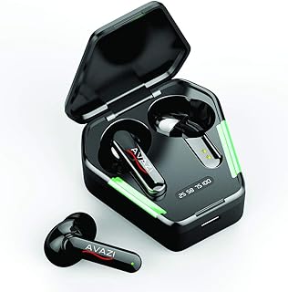 AVAZI GX10 HD True Wireless Earbuds TWS Bluetooth Headphones Stereo Sound Earphones, Sweat Proof Bluetooth 5.1 Headset with Built-in Mic for Sports. 50ms Ultra Low Latency Gaming