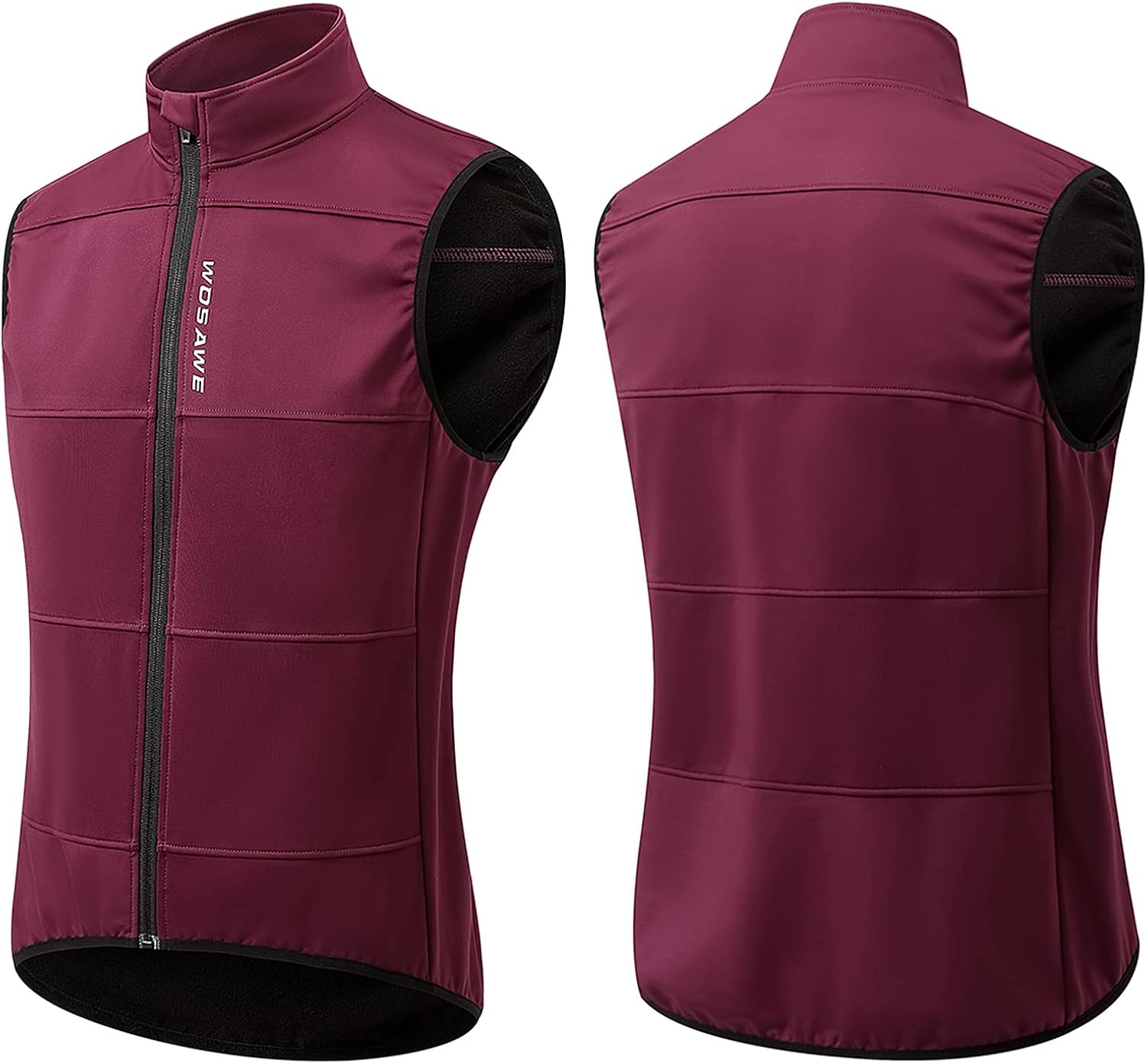 Doorslay Men Cycling Vest Windproof Thermal Fleece Sleeveless Bike Jacket for Outdoor Sport Running Hiking Walking