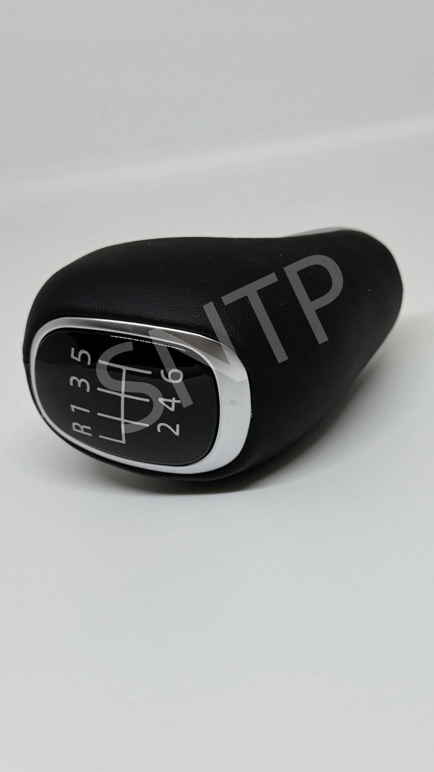 Genuine Leatherise Gear Lever Knob for Kia Seltos/Carens/Sonet Black with Silver Ring 6Gear-image-43