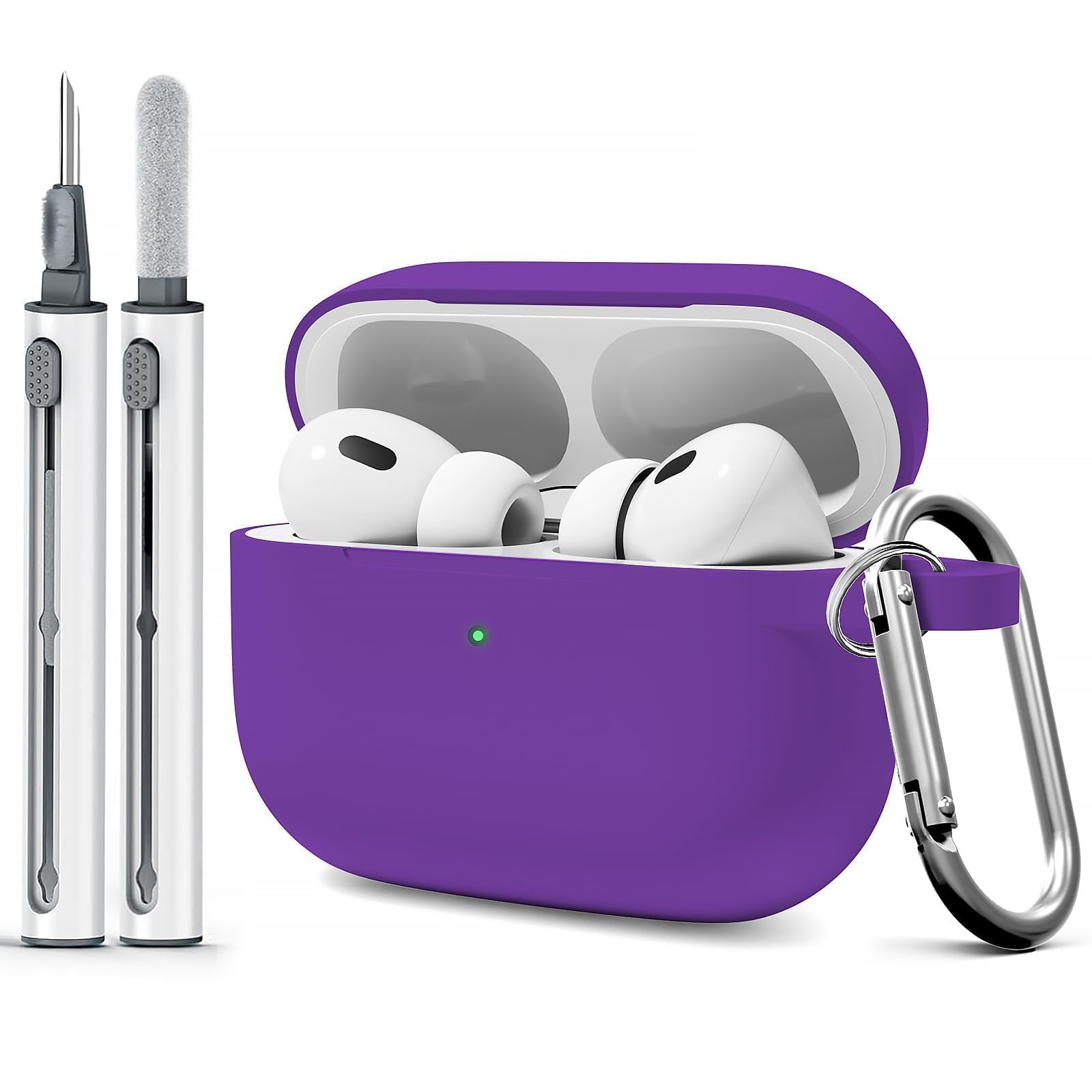 Woyinger for AirPods Pro Case Cover with Cleaner Kit,Soft Silicone Case for Apple AirPod Pro 1st/2nd Generation,AirPods Pro/Pro 2 Case Accessories
