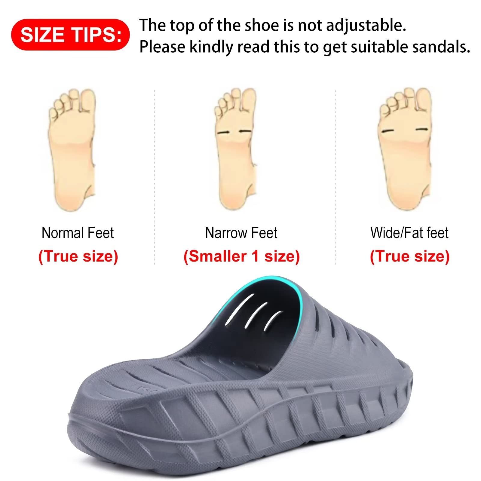 GPOS Sandalias deportivas de recuperación para hombre, fascitis plantar, gruesas, cómodas, ortopédicas
