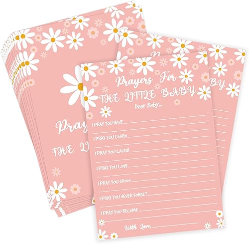 Juego de oraciones para el pequeño bebé, juego bohemio de margaritas para baby shower, decoraciones de baby shower, suministros de fiesta de