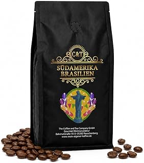 C&T Spezialitätenkaffee aus Brasilien (500g) | Single Origin Kaffee | 100% Arabica Kaffeebohnen | Schonende Trommelröstung | säurearm & frisch geröstet | Schokolade, Nuss & Karamell | Ganze Bohnen