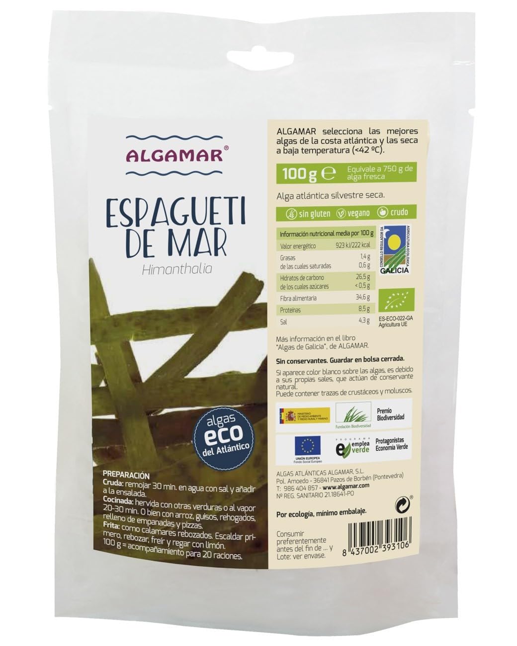 AlgamarAlgue Spaghetti de Mer Bio 50g