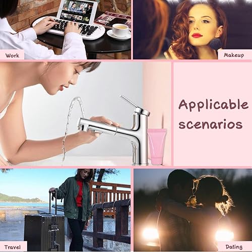 Miniatura 3 de 50 unidades de 0.2 fl oz vacíos rosados recargables tubos de plástico cosméticos de viaje maquillaje embalaje botellas de muestra recipientes para