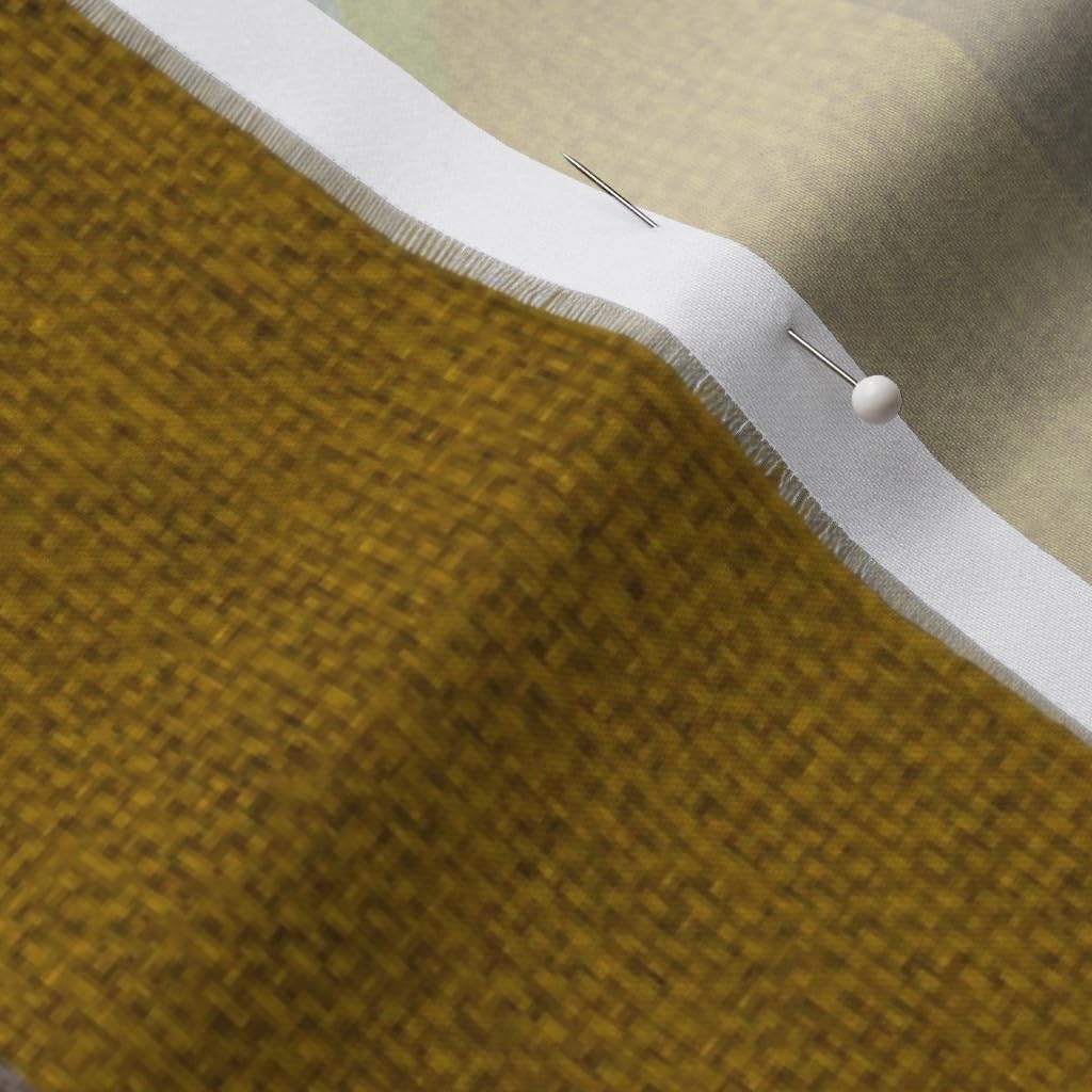 Spoonflower Fabric - Mid Century Modern Retro 1950S Linen Look Earth Tones Abstract 1960S Printed on Organic Cotton Sateen Fabric by The Yard - Sewing Quilting Apparel Home Decor
