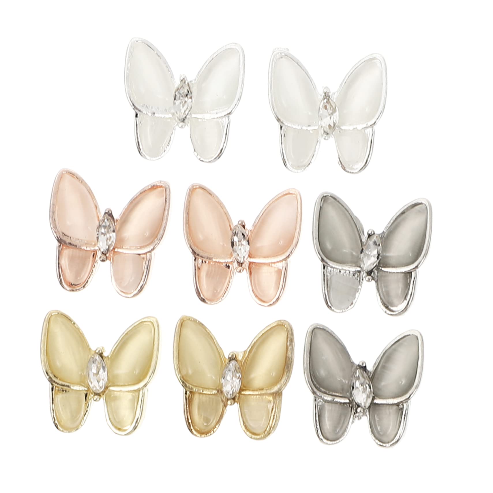 SHERCHPRY 1Set Butterfly Zircon Nail Charms Elegant Opal Manicure Decals and Stunning Nail Decoration for Nail Art and Birthday