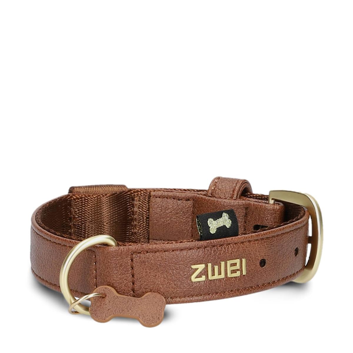 ZWEI Hundehalsband Leo LE10 aus hochwertigem Kunstleder, Ele