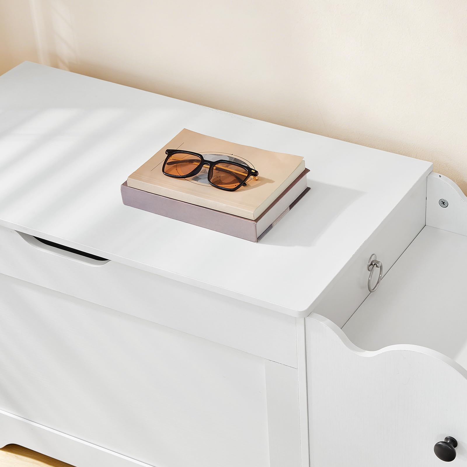 HOOBRO Sitzbank mit Stauraum, Truhe, Spielzeugkiste mit Deckel | Weiße Aufbewahrungsbank mit Soft-Close-Scharnier, Klappdeckel, belastbar bis 100 kg, für Kinderzimmer, Wohnzimmer, Flur