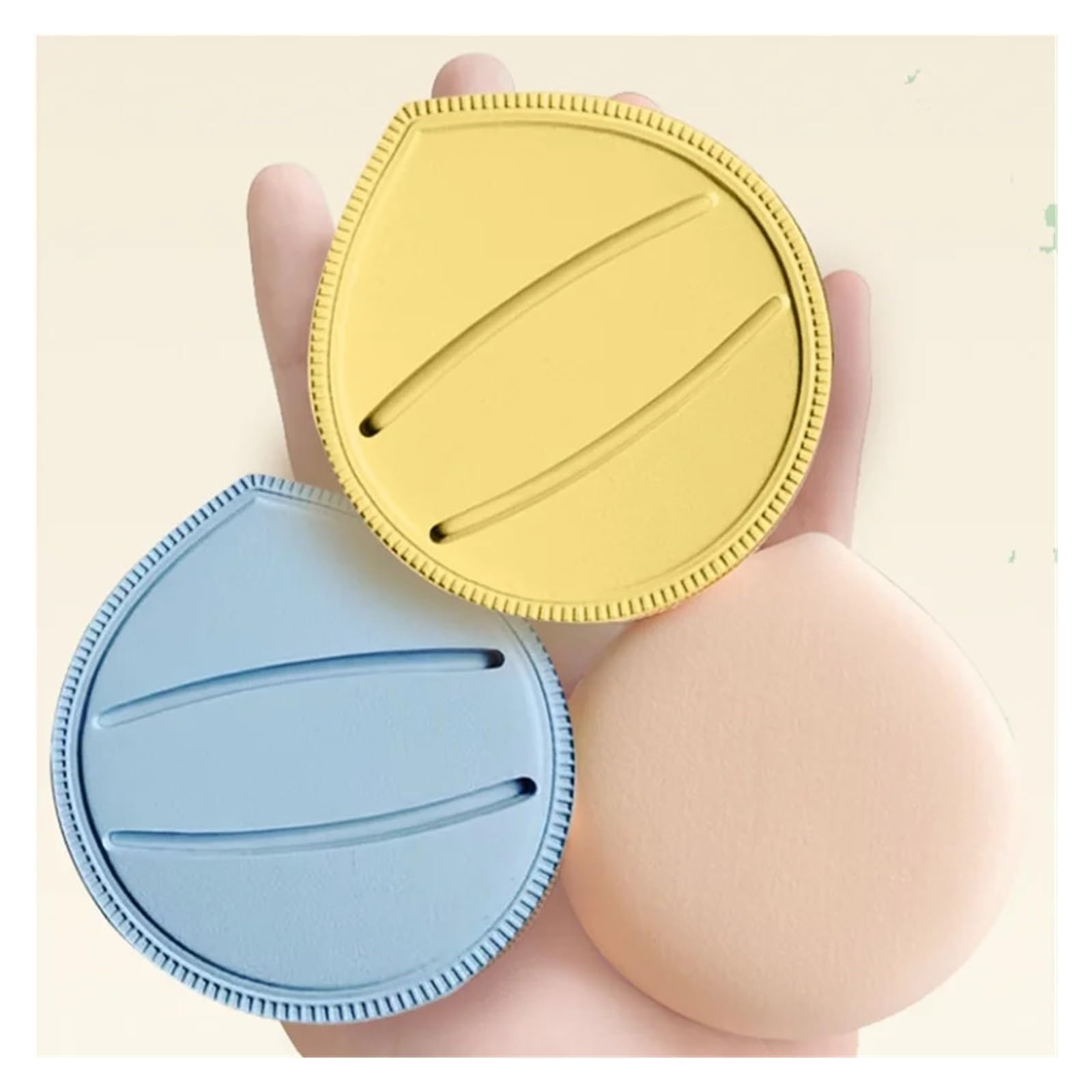 Powder Puff - Esponja de maquillaje extra grande con gotas de agua, 20 unidades, para base de maquillaje en seco y húmedo