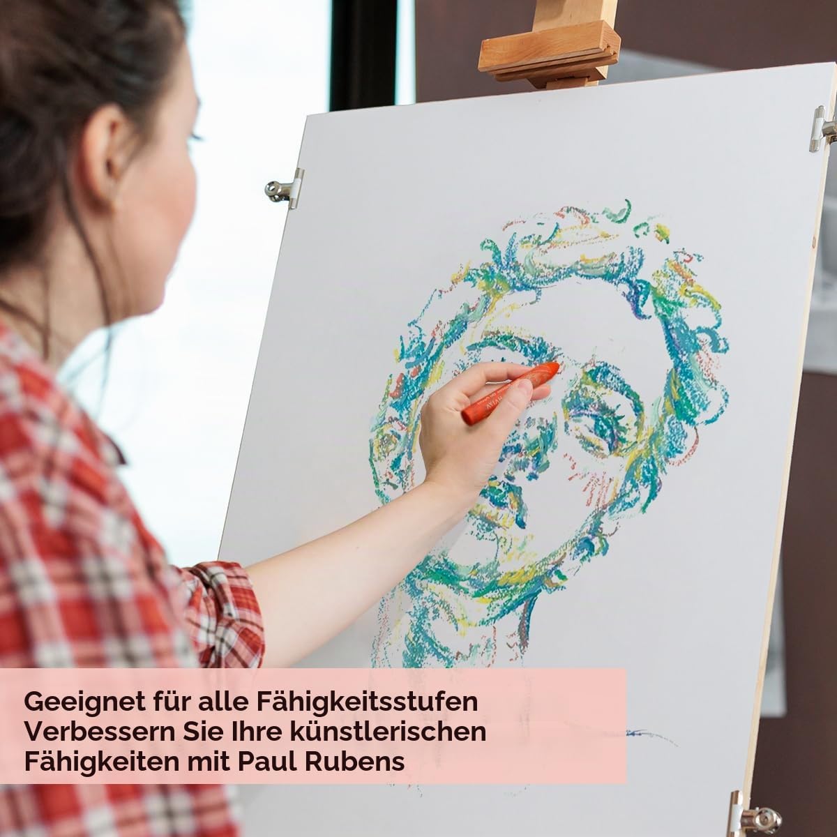 Paul Rubens Ölpastell-Kit, 72 Farben HaiYa Artist Soft Ölpastelle Lebendig und cremig, und 10 Blatt Ölpastellpapier, 1 Abdeckklebstoff, 1 Spachtel und 1 schwarzer Acryl-Marker-Stift