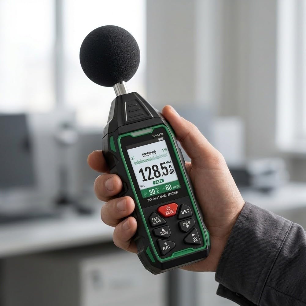 Sonómetro Digital 30-130dB Precisión ±1.5dB A/C