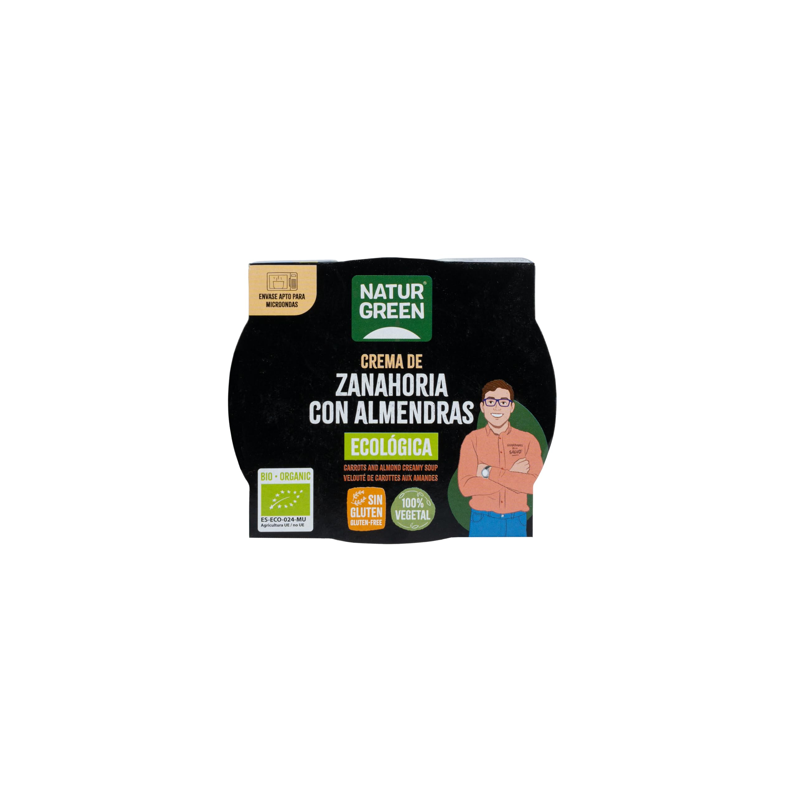 NaturGreen Crema Zanahoria con almendras Pack 6 unidades
