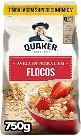 Aveia em Flocos Quaker Pacote 750g Embalagem Supereconômica
