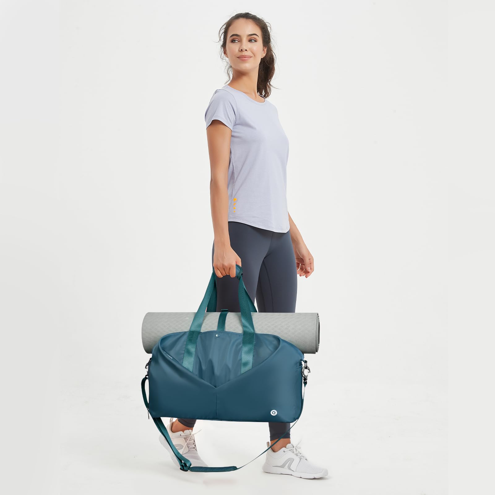 Ceneda Sporttaschen Klassische mit Schuhfach und Nassfach Tragbare Übernachtungs Wochenendtasche Reisetasche Yoga Tasche für Damen und Herren Gym Bag (Teal)