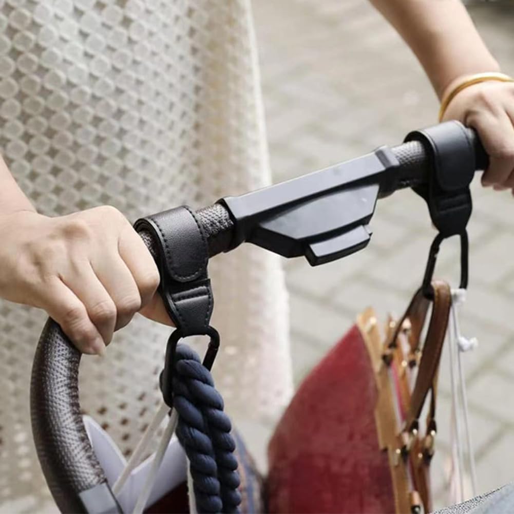 Ganci Universali Per Passeggino - 2 Pezzi In Pelle PU, Porta Borse E Accessori Per Mani Libere - Foto 4