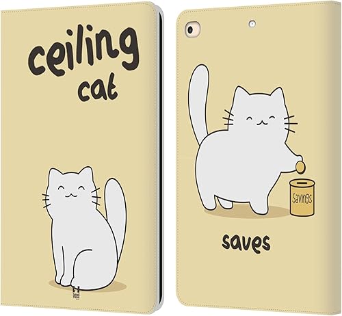 Miniatura 39 de Head Case Designs Ceiling Cat Saves Vanilla Ceiling Cat Vs Basement Cat Leather Wallet Case Compatible with Apple iPad Air 2 (2014) Gato de techo