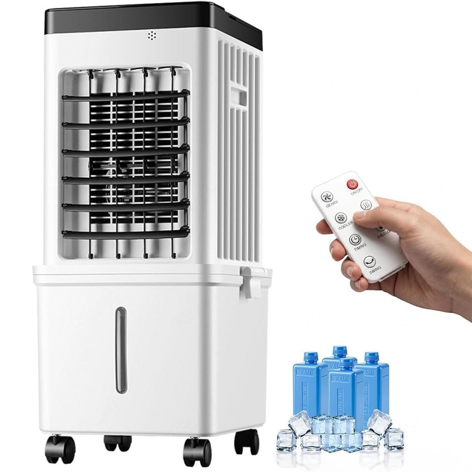 NYANS Hoseless Portable Air Conditioner 15L Ventless Chiller 3-in-1 Room Cooler for Home Office Adjustable 3 Speed Levels Energy Efficient Compact and Lightweight Design