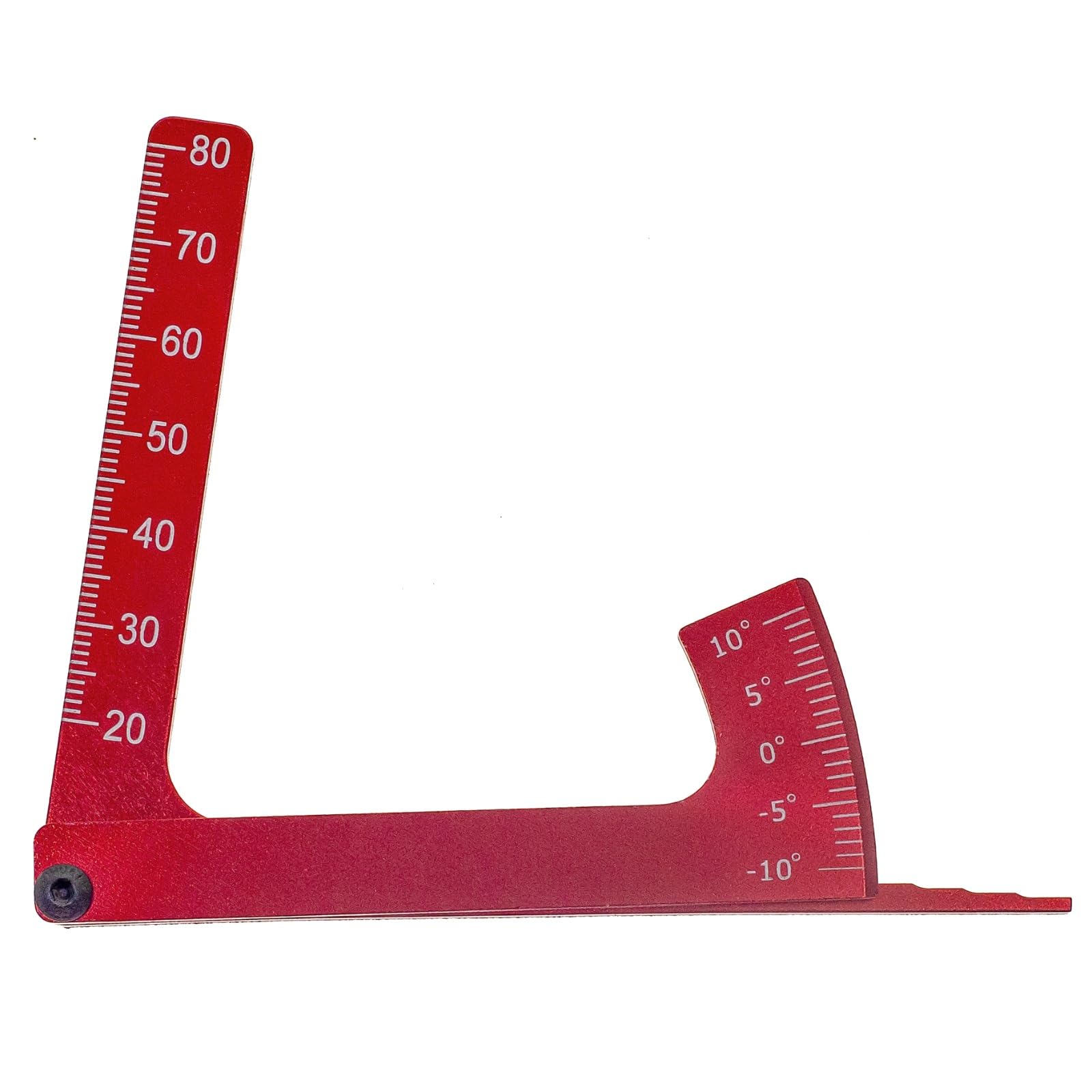 RC Juguetes Repuestos Para 3 En 1 Regla Medición Altura Aluminio Herramienta Para Medir El Ángulo Inclinació Caída Un Coche RC Suspensión Chasis Para Medir Ruedas Metálicas(Red)