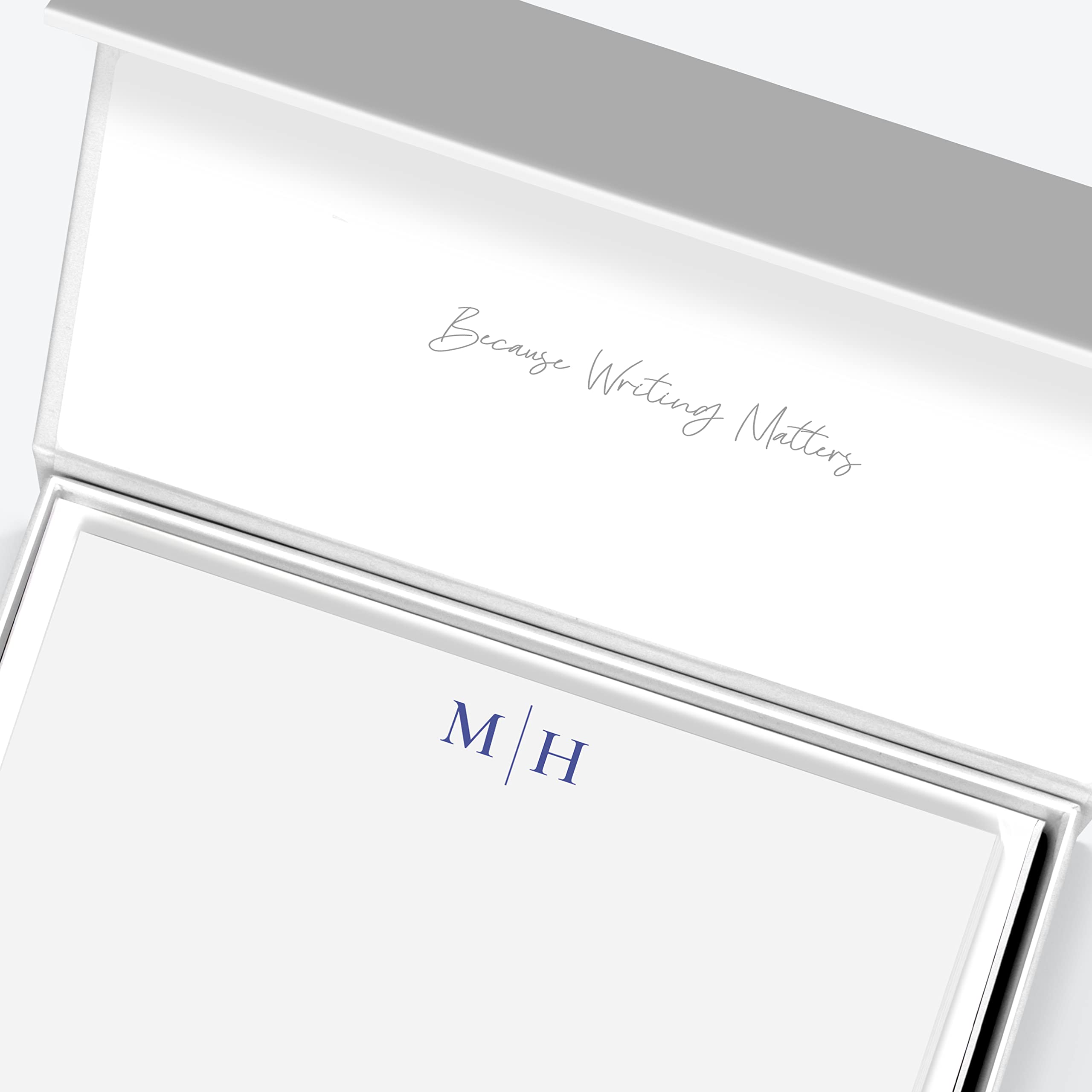 Me Loovely Classic Design Personalised Notecards and Envelopes Set Blank Greeting Card Customized Correspondence Cards Luxury Stationary (A5 Size, Pack of 40)