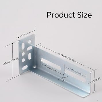 Face Frame Rear Mounting Brackets 5 Pairs for Drawer Slide Cabinet Drawer Guides Slides Rails Bracket for Face Frame Install, with Screws